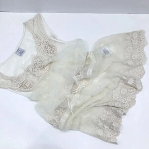 Castro Ornate Ecru Lace Infant's Christening Gown 2/M Baptism Baby's Photoshoot